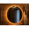 Кругле дзеркало з теплою LED підсвіткою Warm