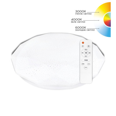 Світильник світлодіодний Biom SMART SML-R44-55-RGB 3000-6000K 55Вт с д/у