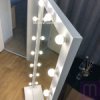 Зеркало вш 180х80 см с лампами в полный рост с колесиками Минаж White - image 3