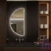 Зеркало-полукруг Селена для ванной с фоновой LED подсветкой - image 4