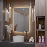 Зеркало Эос для ванной с фоновой LED подсветкой - image 1