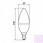 Свiтлодiодна лампа Biom BT-570 C37 7W E14 4500К матова - image 2