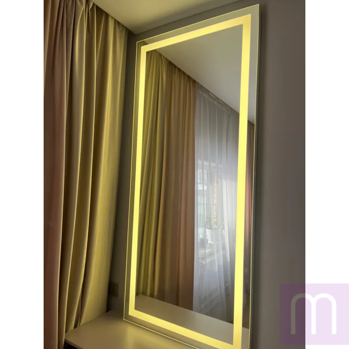 Дзеркало настінне з фронтальною  LED підсвіткою Монтана   - image 2