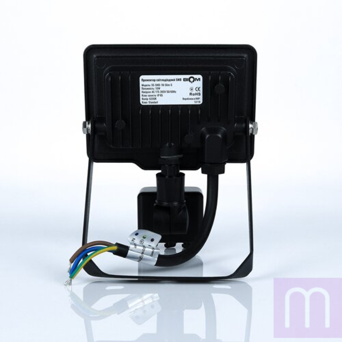 Світлодіодний прожектор BIOM 10W S5-SMD-10-Slim+Sensor 6200К 220V IP65 - image 1