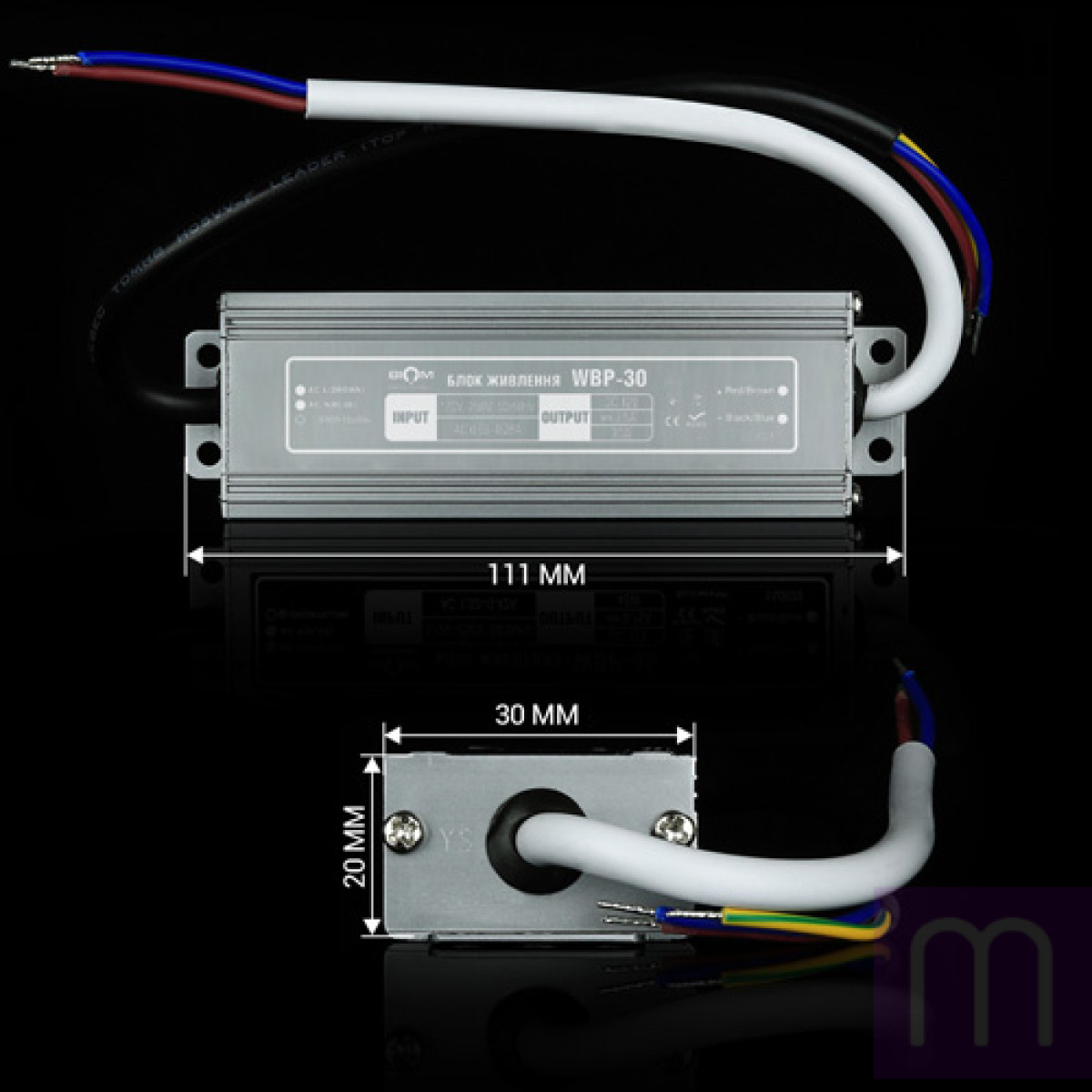 Блок живлення BIOM Professional DC12 30W WBP-30-12 2,5А герметичний - image 3