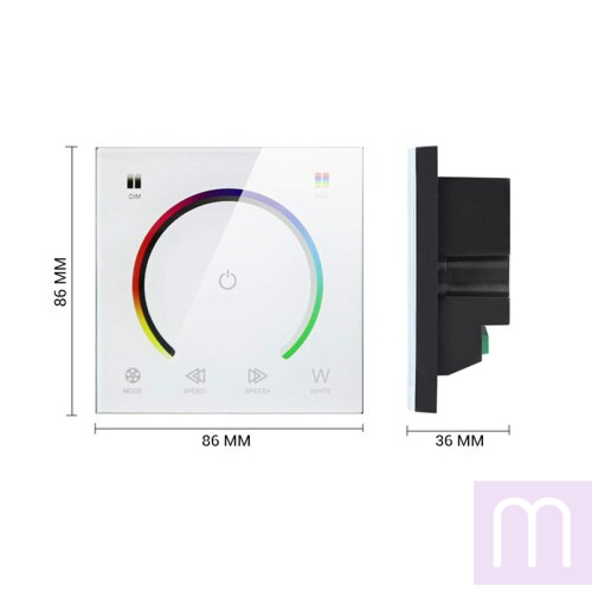 Контролер RGB OEM 12A-Touch white вбудований - image 1