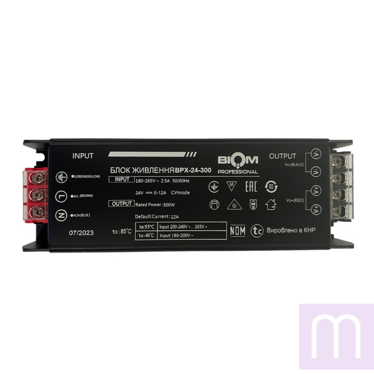 Блок живлення BIOM Professional DC24 300W BPX-24-300 12,5А - image 0
