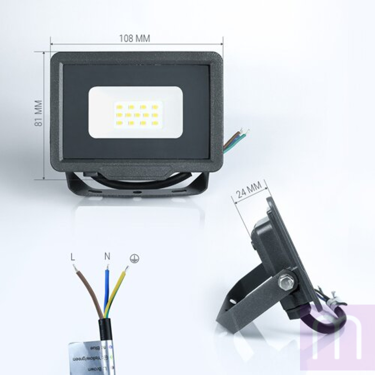 Світлодіодний прожектор BIOM 10W S5-SMD-10-Slim 6200К 220V IP65 - image 0