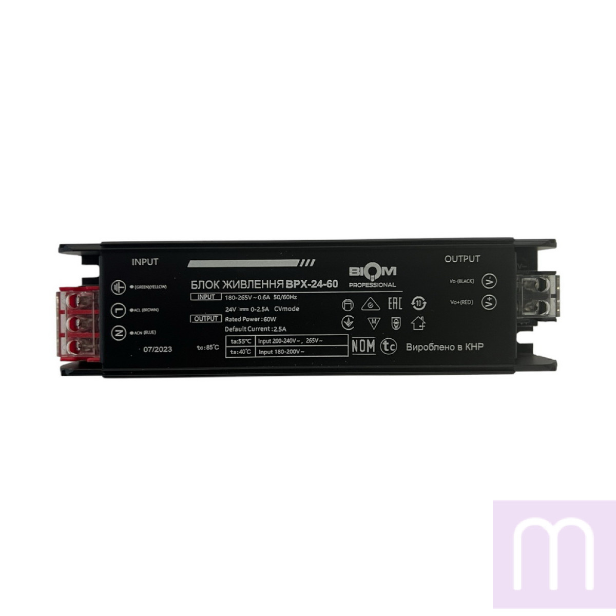Блок живлення BIOM Professional DC24 60W BPX-24-60 2.5А - image 0
