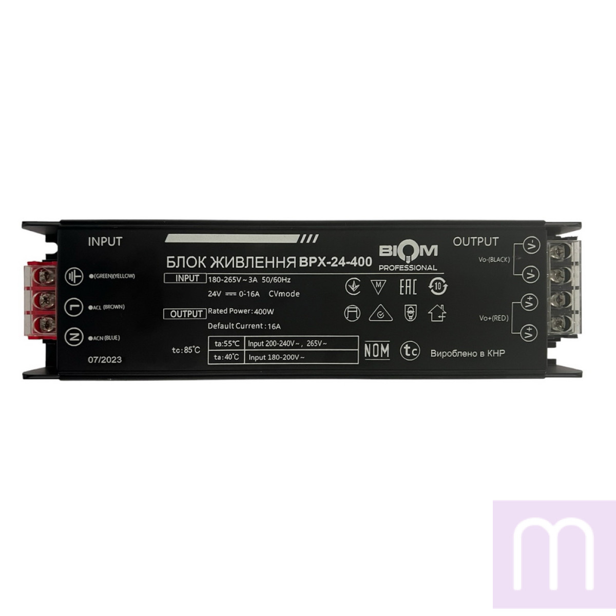 Блок живлення BIOM Professional DC24 400W BPX-24-400 16,6А - image 0