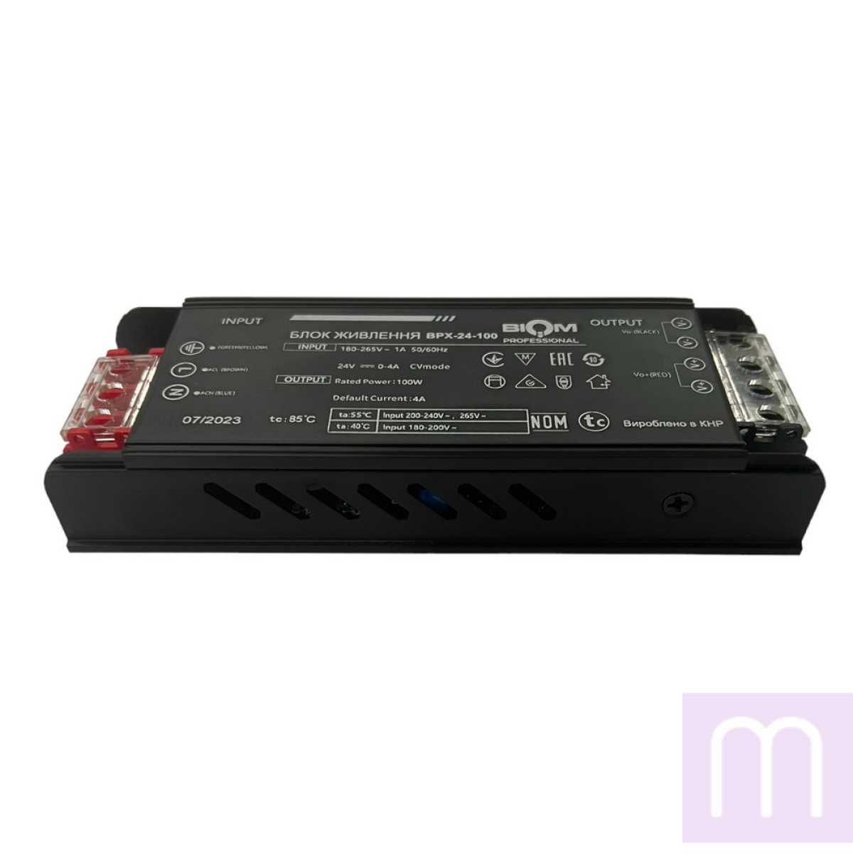 Блок живлення BIOM Professional DC24 100W BPX-24-100 4А - image 1