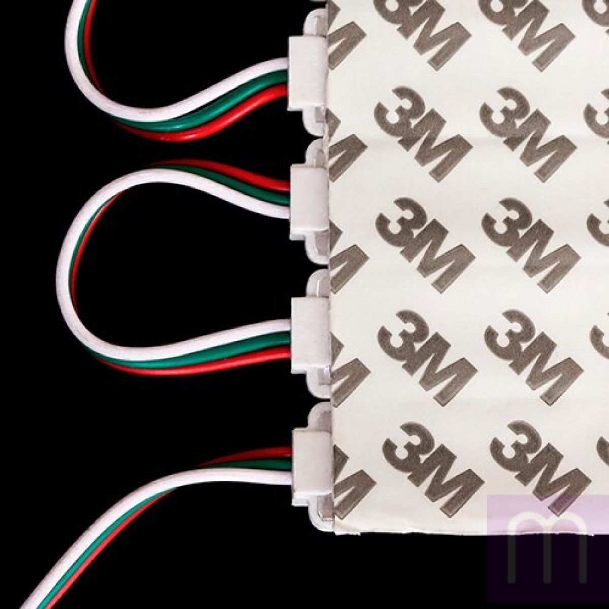 Світлодіодний модуль BRT XG61 5050-3 led RGB IC 2811 0.72W 12В з лінзою - image 0