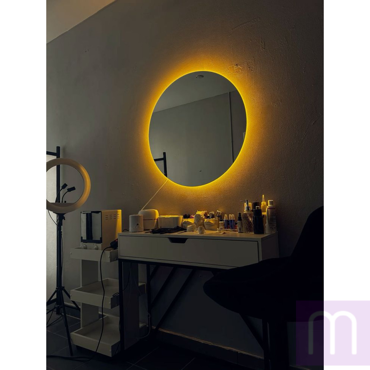 Кругле дзеркало з теплою LED підсвіткою Warm - image 3