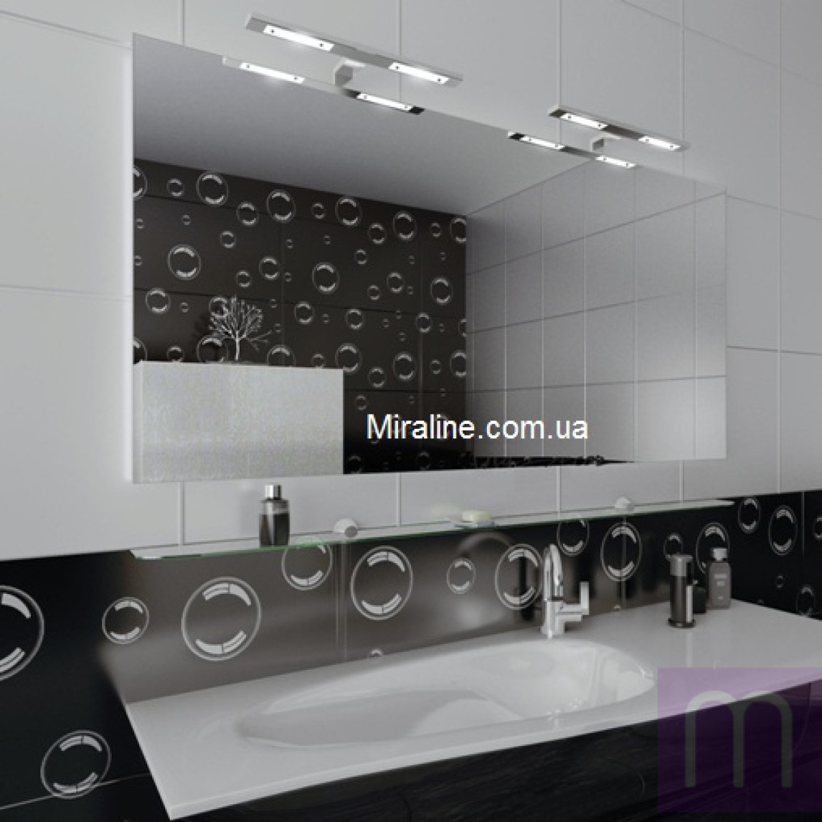 Зеркало с LED подсветкой в ванную Жерона - image 2