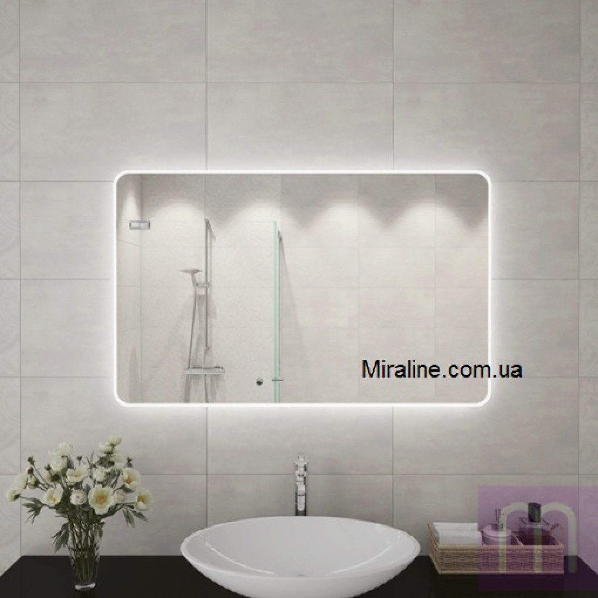 Зеркало с LED подсветкой в ванную Лиль - image 0