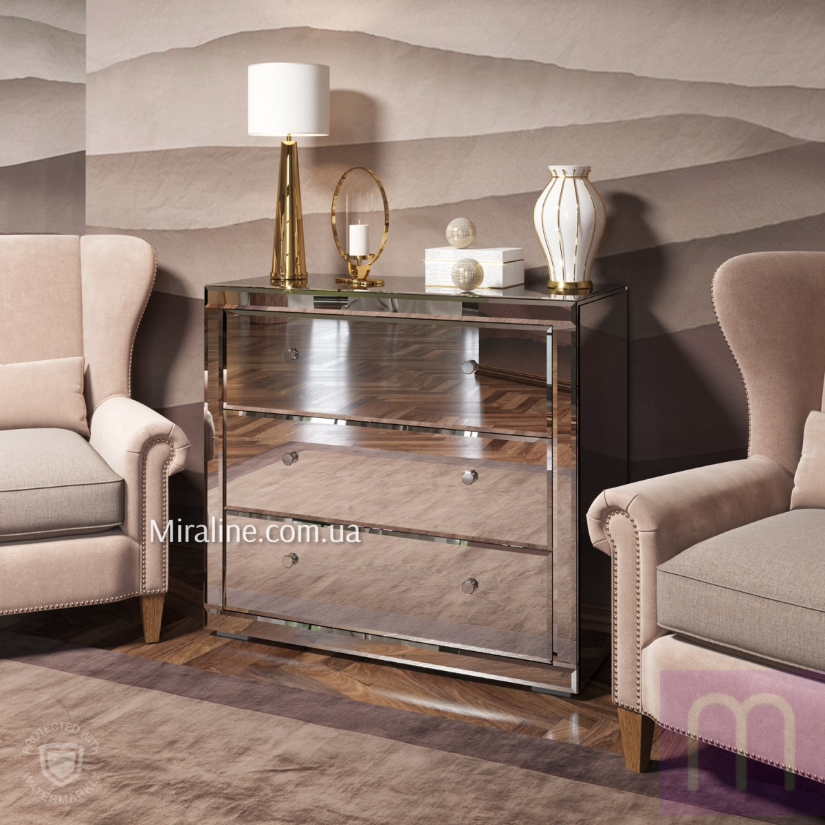 Комод зеркальный Metallic Luster - image 1