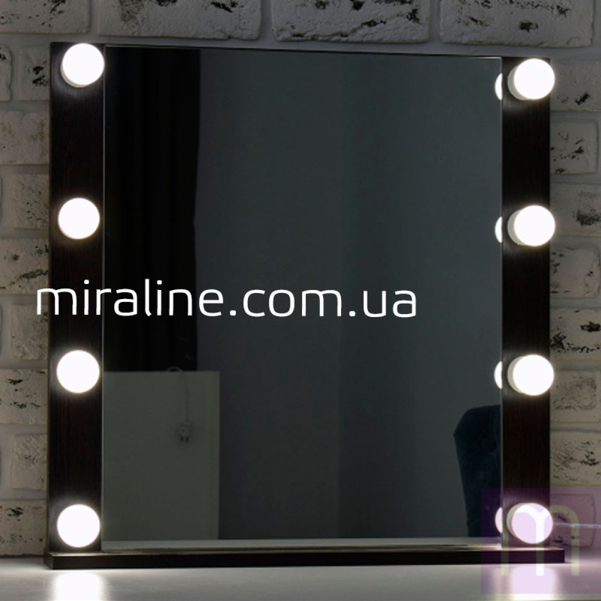 Зеркало с подсветкой для макияжа Джулай Dark (ВШГ 60х60х4.5 см) - image 5