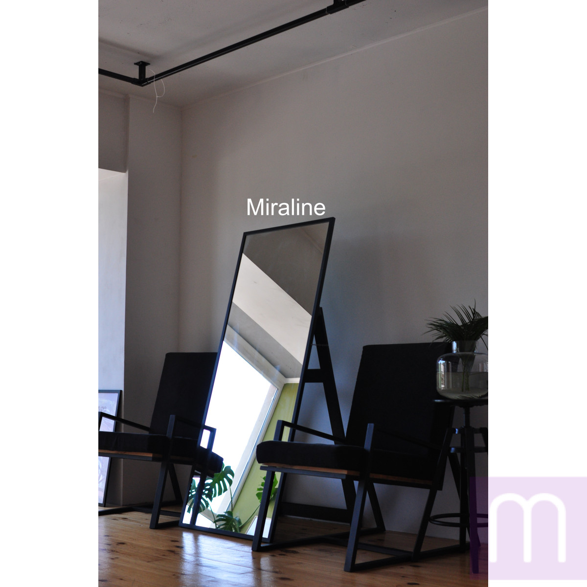 Дзеркало на повний зріст Loft Чорне 180х60 см - image 1