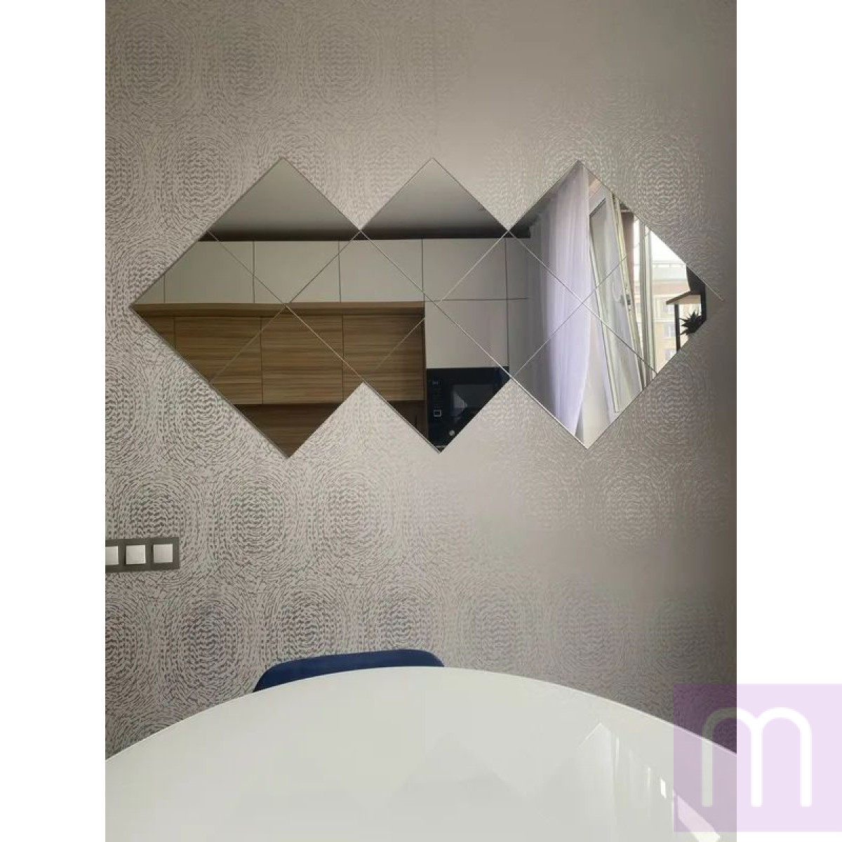 Зеркальное панно Квадраты 30х30 см (набор 4 шт) - image 4