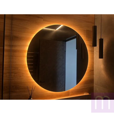 Кругле дзеркало з теплою LED підсвіткою Warm