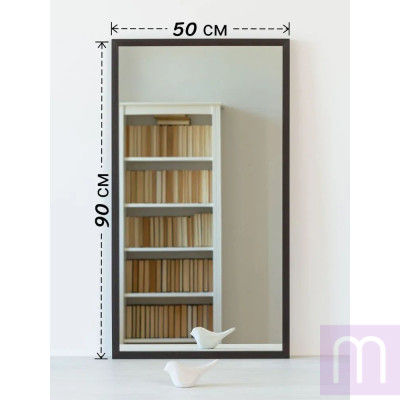 Настенное зеркало в черной раме 90х50 см