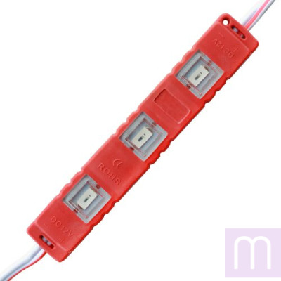 Світлодіодний модуль BRT M2 5630-3 led R 1,2W, 12В, IP65 червоний закритий з лінзою
