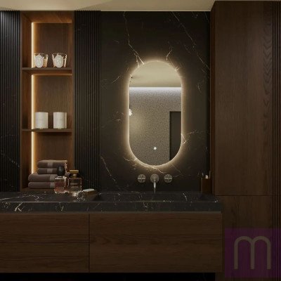 Дзеркало Олімпія з теплим фоновим LED підсвічуванням та сенсором