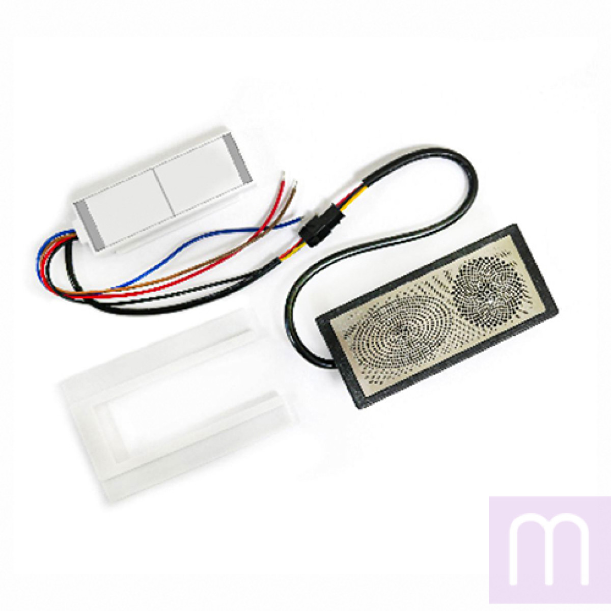 Сенсорний вимикач для зеркал LB-05-ВТ,ДИНАМИК, 2 клавиши, 1*65W, bluetooth, dimmer, DC12-24V