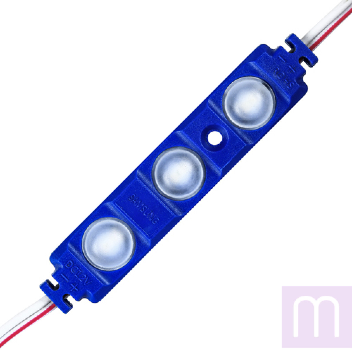 Світлодіодний модуль BRT XG192 5630-3 led W 1,5W BLUE, 12В, IP65 синій з лінзою напівсфера