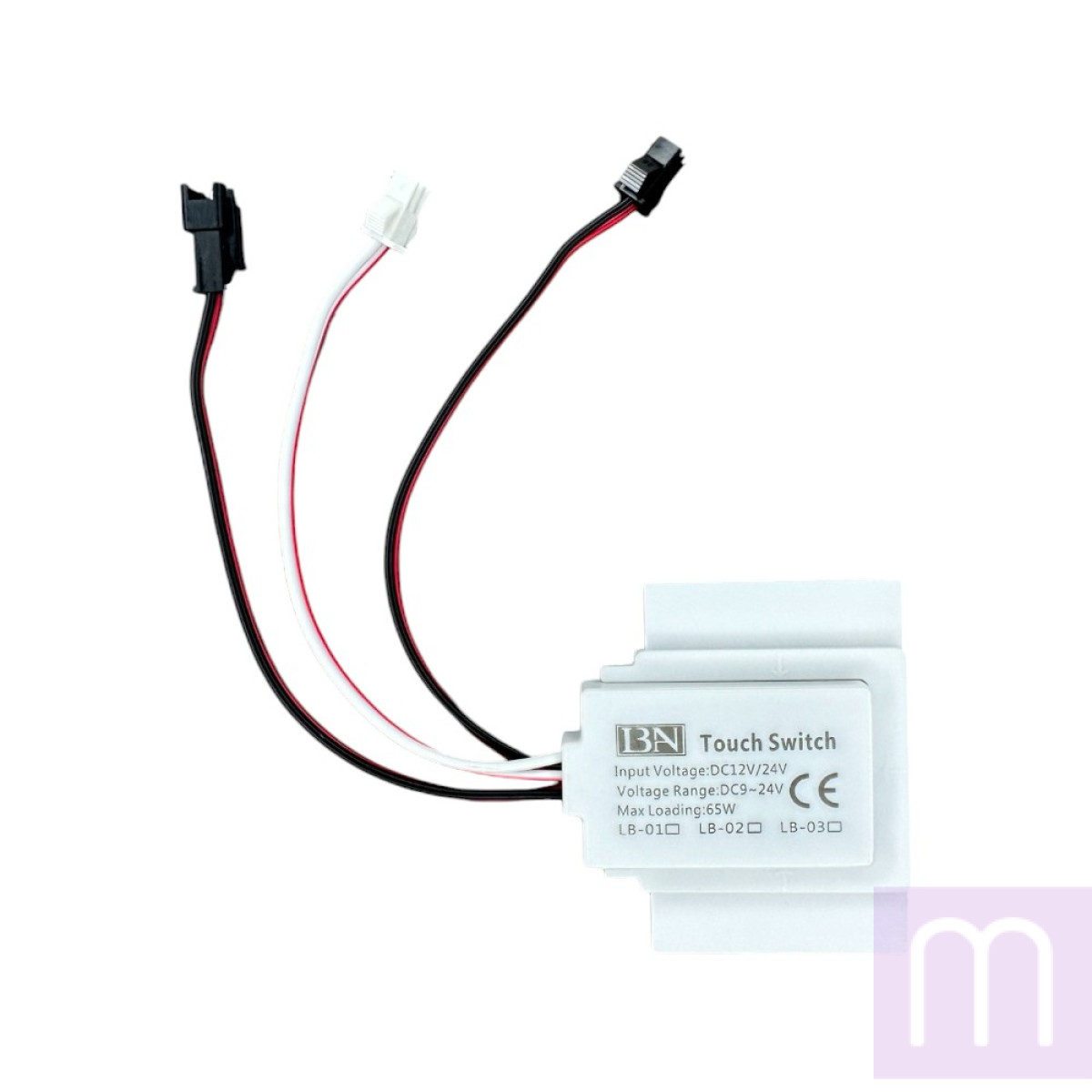 Сенсорний вимикач для дзеркал LB-03/1, 1 клавиша, 1*65W, dimmer, DC12-24V