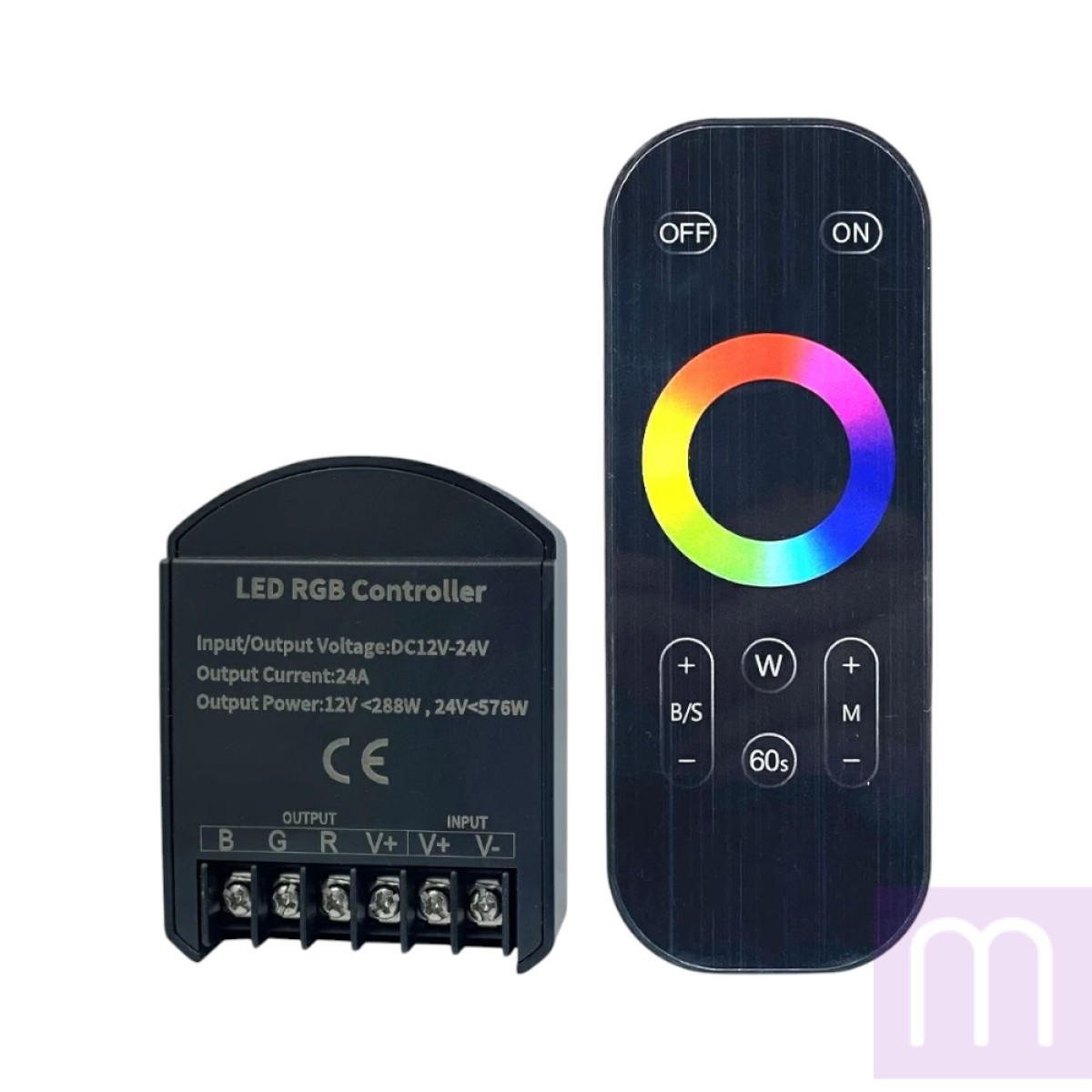 Контроллер RGB OEM C-24-RF8-T-B (8A*3кан) чорний