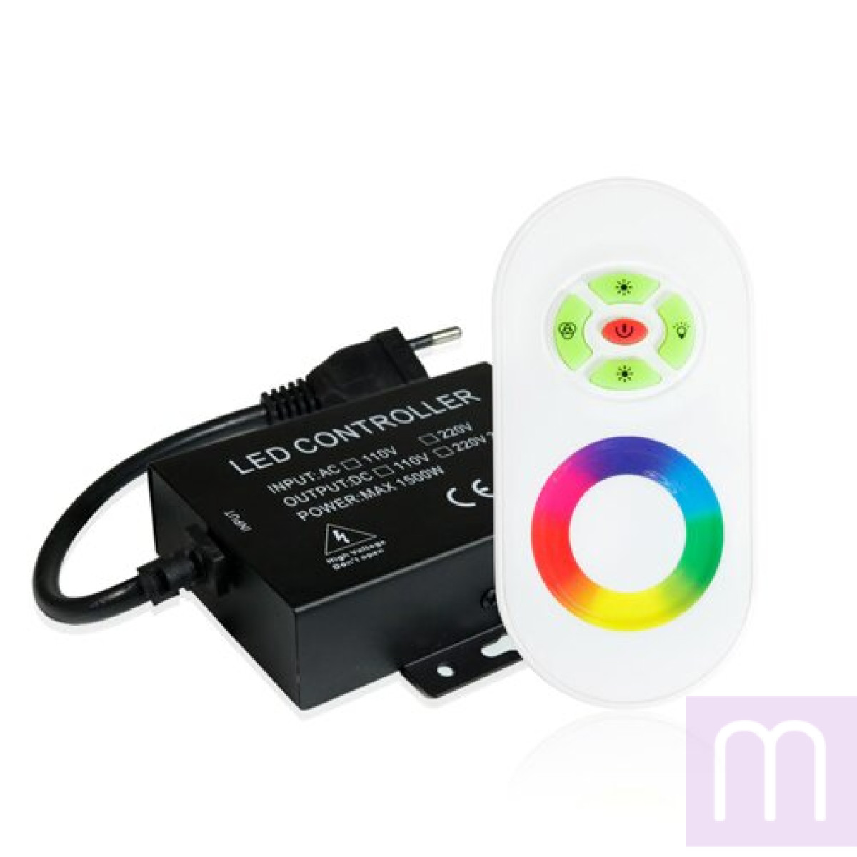 Контроллер RGB 220В OEM 1500W-RF-5 кнопок